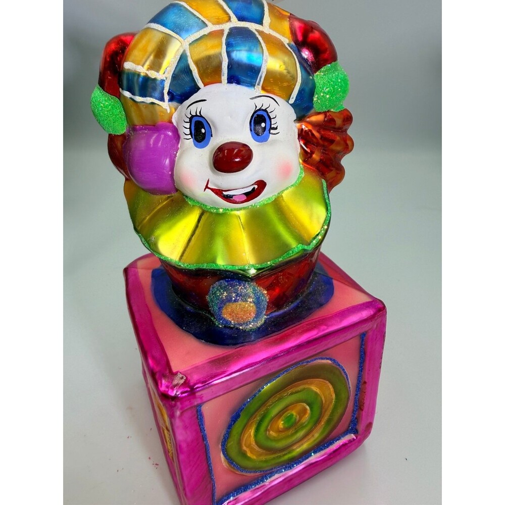 Christopher Radko Jumpin' Jack Clown Jack-in-the-Box Christmas Ornament 1999 NWT
